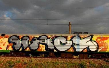 Graffiti Train in Moscow - Photo by RoelOne - Nac (2012)