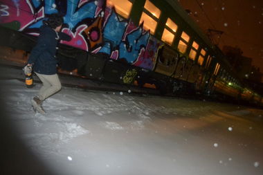 Graffiti Train in Moscow - Photo by RoelOne - Roel, Guts (2013)