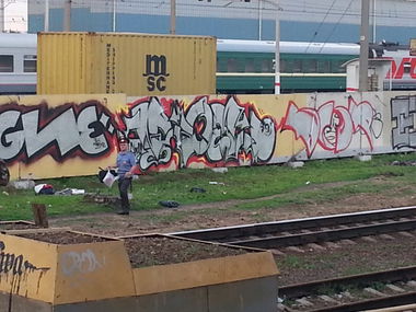 Graffiti Wall in Moscow - Photo by RoelOne - roel, nac (2013)