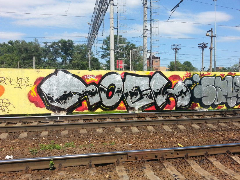 Graffiti Bombing in Moscow - Photo by RoelOne - Roel, nac (2013)