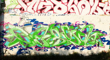 Graffiti Wall - Photo by RogerLawlezz - Deryk (2011)