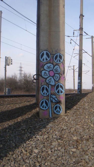 Graffiti Wall in Paris - Photo by RomeoKnight - peace, flover, art (2012)