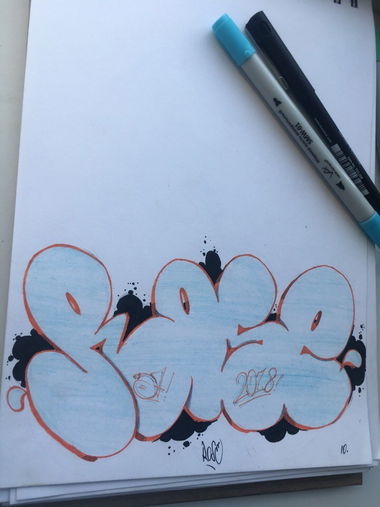 Graffiti Sketch - Photo by Rose37 - Rose, bublestyle, 37 (2018)