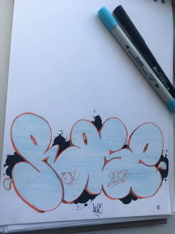 Graffiti Sketch - Photo by Rose37 - Rose, bublestyle, 37 (2018)