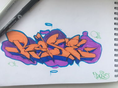 Graffiti Sketch - Photo by Rose37 - graffiti, graffitiart, graff (2018)