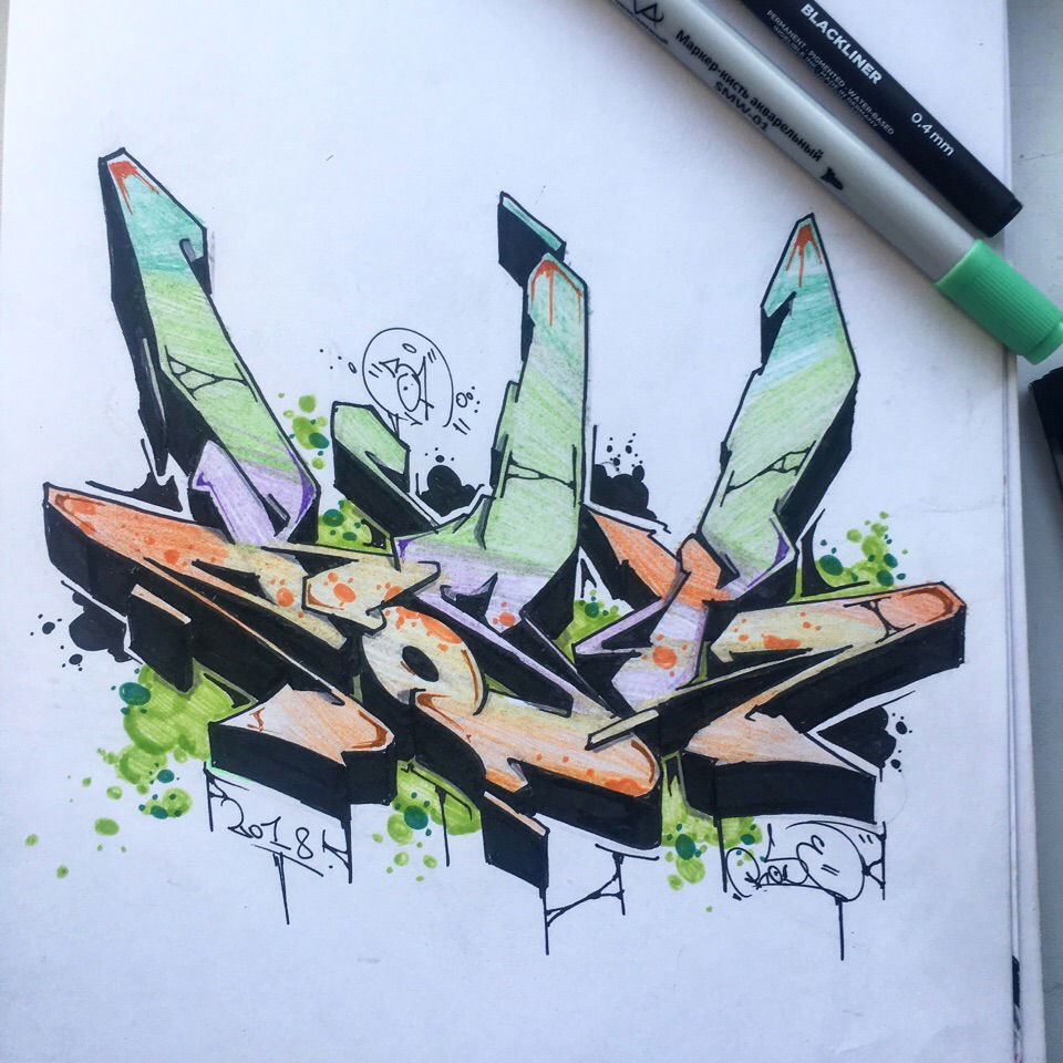 Graffiti Sketch - Photo by Rose37 (2018)