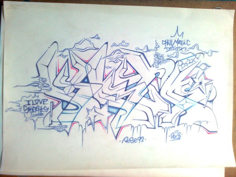 Graffiti Sketch - Photo by Rose92CMDesign (2013)