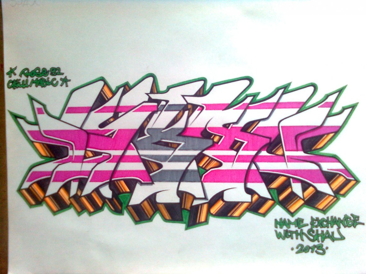 Graffiti Sketch - Photo by Rose92CMDesign - Xchange, !, Shau (2013)