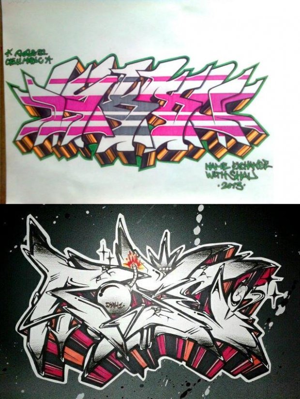 Graffiti Sketch - Photo by Rose92CMDesign (2013)