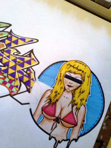 Graffiti Sketch - Photo by Rose92CMDesign