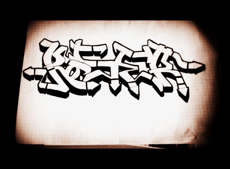 Graffiti Sketch - Photo by RoseR - rose, one, oner (2014)