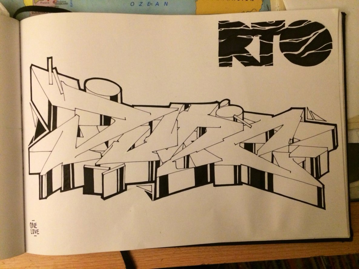 Graffiti Sketch - Photo by RowdyTakeOver - Juno, Rto, onelove