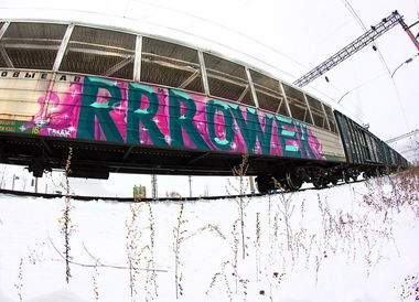 Graffiti Train in Irkutsk - Photo by Rowek - Rowek, Fr8 (2012)