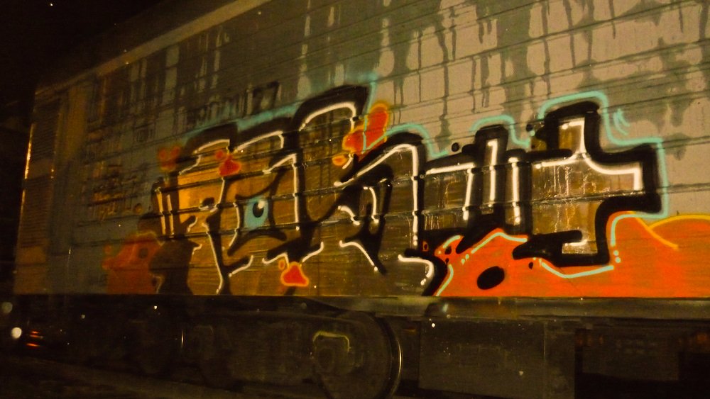 Graffiti Train in Russia - Photo by RudeR - POS, Ruder, Fr8 (2010)
