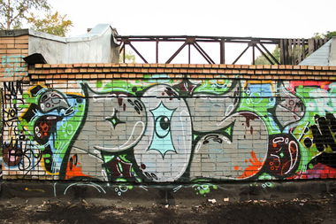Graffiti Bombing in Korolyov - Photo by RudeR - POS, Mig, 193 (2013)