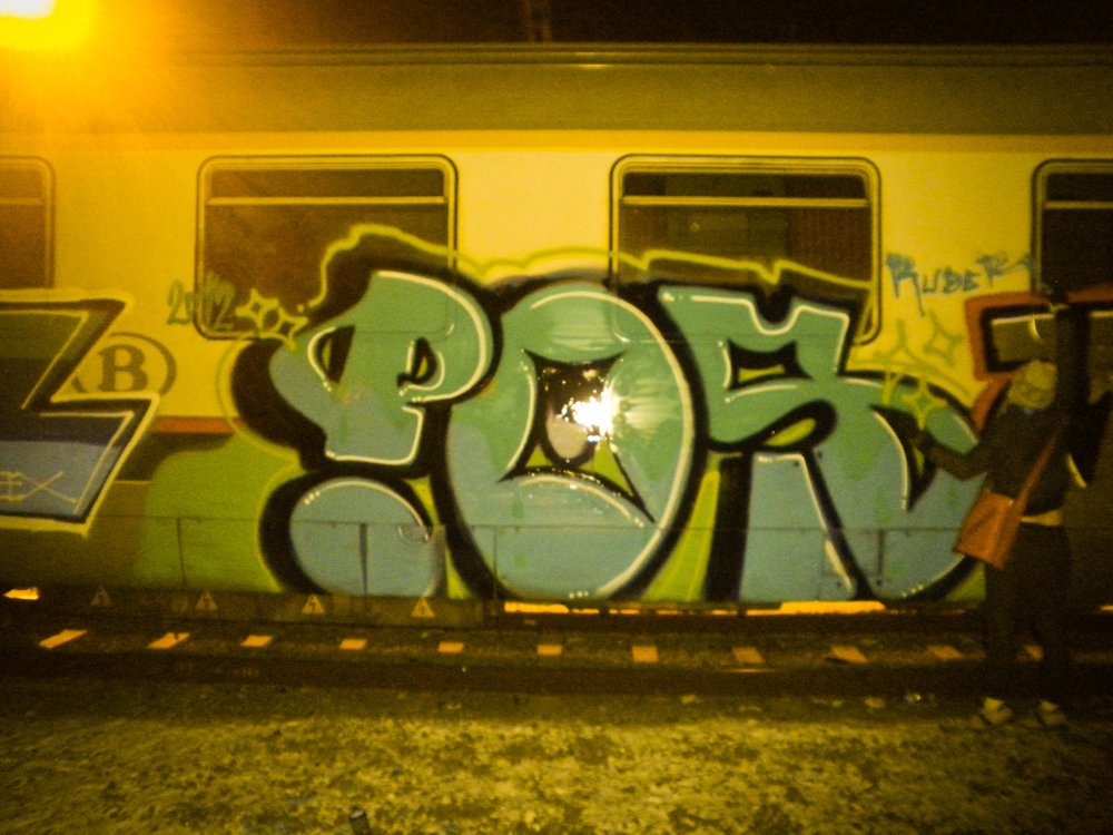 Graffiti Train in Brussels - Photo by RudeR - POS, TRC, eurotour (2012)