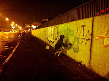 Graffiti Artwork in Russia - Photo by RudeR - action, highway, POS (2013)