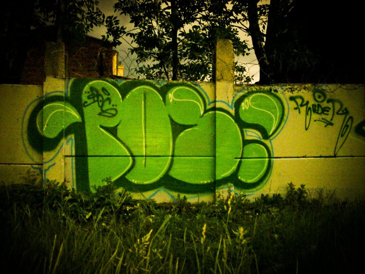 Graffiti Bombing in Russia - Photo by RudeR - POS, Trainline (2012)