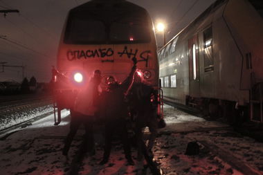 Graffiti Sketch in Bruges - Photo by RudeR - atmosphere, action (2012)