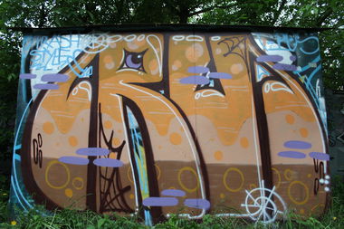 Graffiti Bombing in Russia - Photo by RudeR - RUder, POS, Trainline (2013)