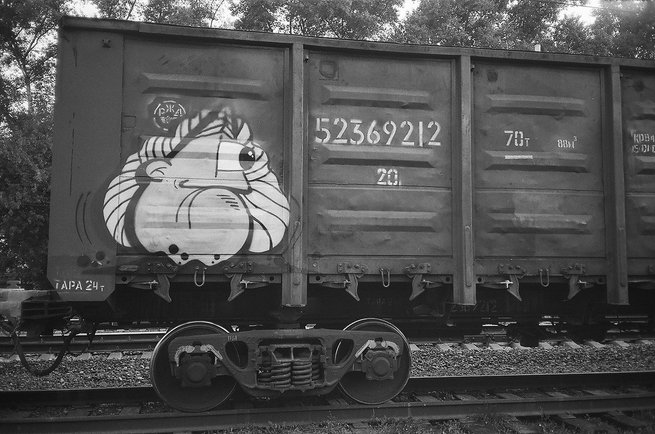 Graffiti Train in Russia - Photo by RudeR - Edur, fr8, film (2014)