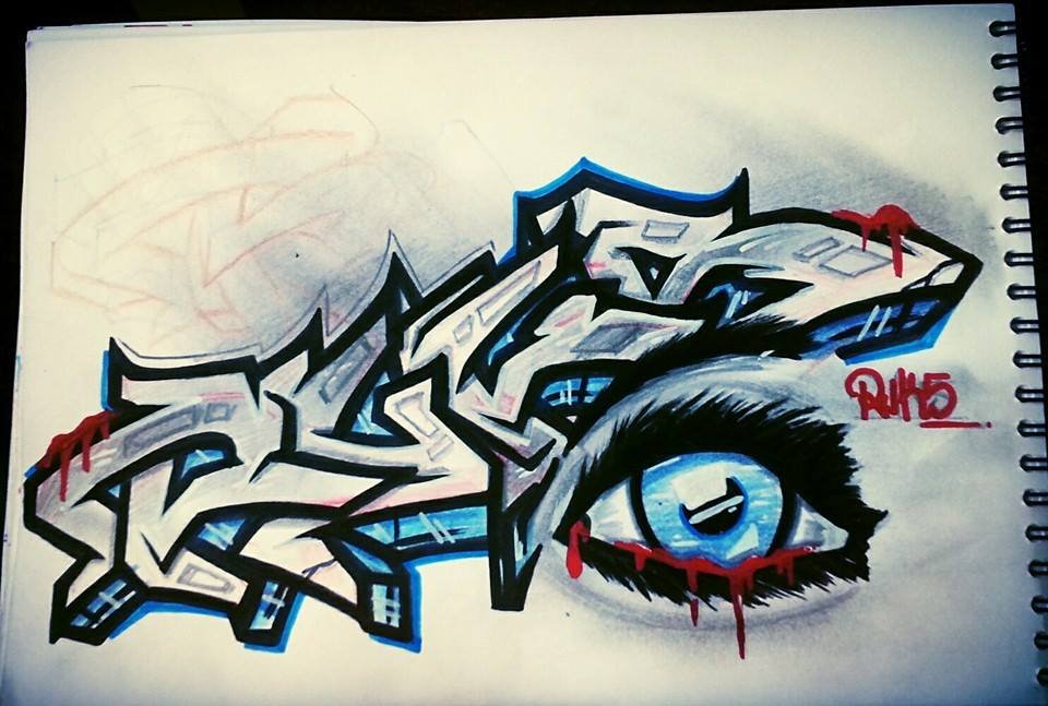 Graffiti Sketch - Photo by Rugs - Ruks, Rugs, Skizze (2013)