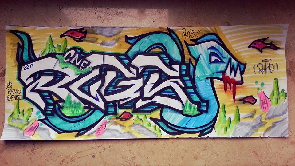 Graffiti Sketch - Photo by Rugs - Rugs, Bunt, Carry (2013)