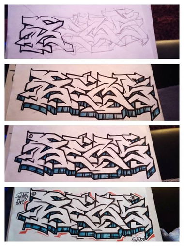 Graffiti Sketch - Photo by Rugs - Rugs, Rems, Collage (2013)