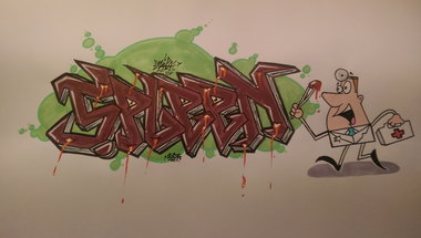 Graffiti Wall - Photo by RuloCrew - doctor, milz, spleen (2017)