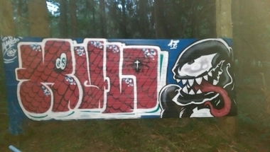 Graffiti Artwork - Photo by RuloCrew - spiderman, venom, chello (2017)