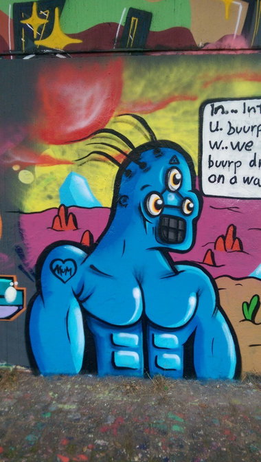 Graffiti Wall - Photo by RuloCrew - blue, muscle, Muskelmann (2016)
