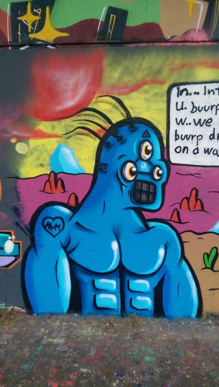Graffiti Wall - Photo by RuloCrew - blue, muscle, Muskelmann (2016)