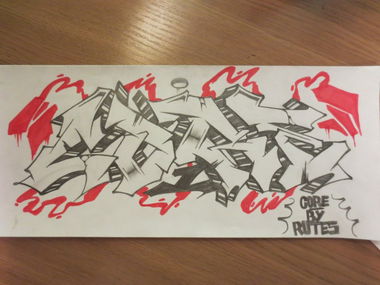 Graffiti Sketch in Vitsyebsk - Photo by Rutes21