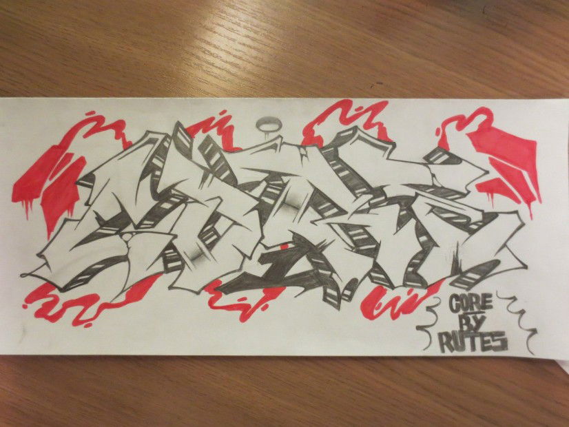 Graffiti Sketch in Vitsyebsk - Photo by Rutes21