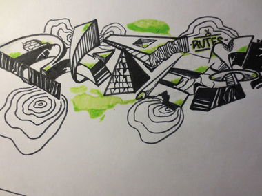 Graffiti Sketch - Photo by Rutes21 - rutes, 21, hops (2013)