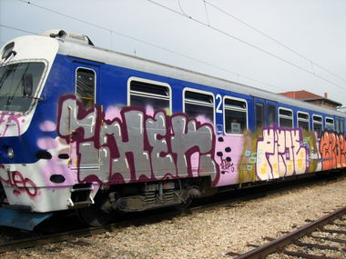 Graffiti Train - Photo by Rvacka - LOLEK, ZIPOE, ZAGREB