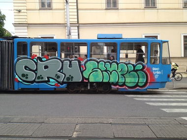 Graffiti Bombing - Photo by Rvacka - CRU, SIMPL, ZAGREB