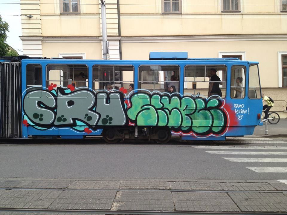 Graffiti Bombing - Photo by Rvacka - CRU, SIMPL, ZAGREB
