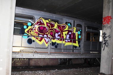 Graffiti Train - Photo by Rvacka - GBR, CREW