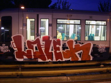 Graffiti Train - Photo by Rvacka - LOLEK, ROTTERDAM, HOLLAND