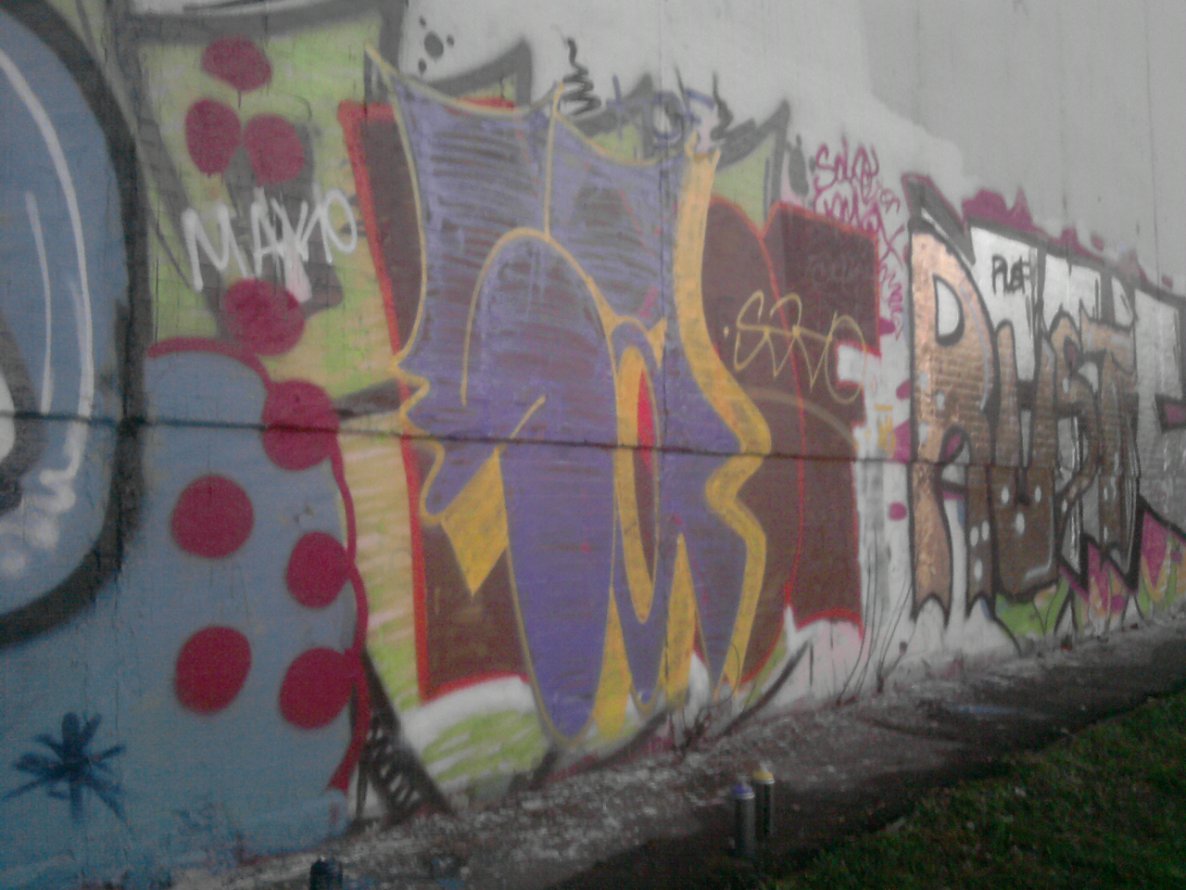 Graffiti Bombing in Moscow - Photo by SADO - Sado, throwup (2013)