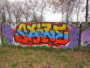 Graffiti Wall in Avdiivka - Photo by SAINE - saine, sdc (2013)