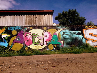 Graffiti Wall - Photo by SALU7 - абсурд (2015)