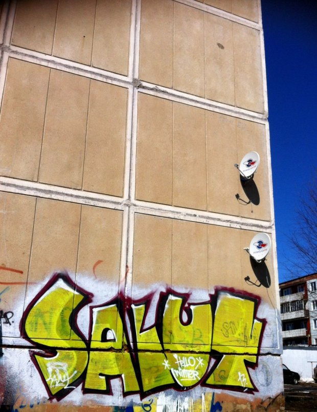 Graffiti Wall - Photo by SALU7 - absurd, salut (2013)