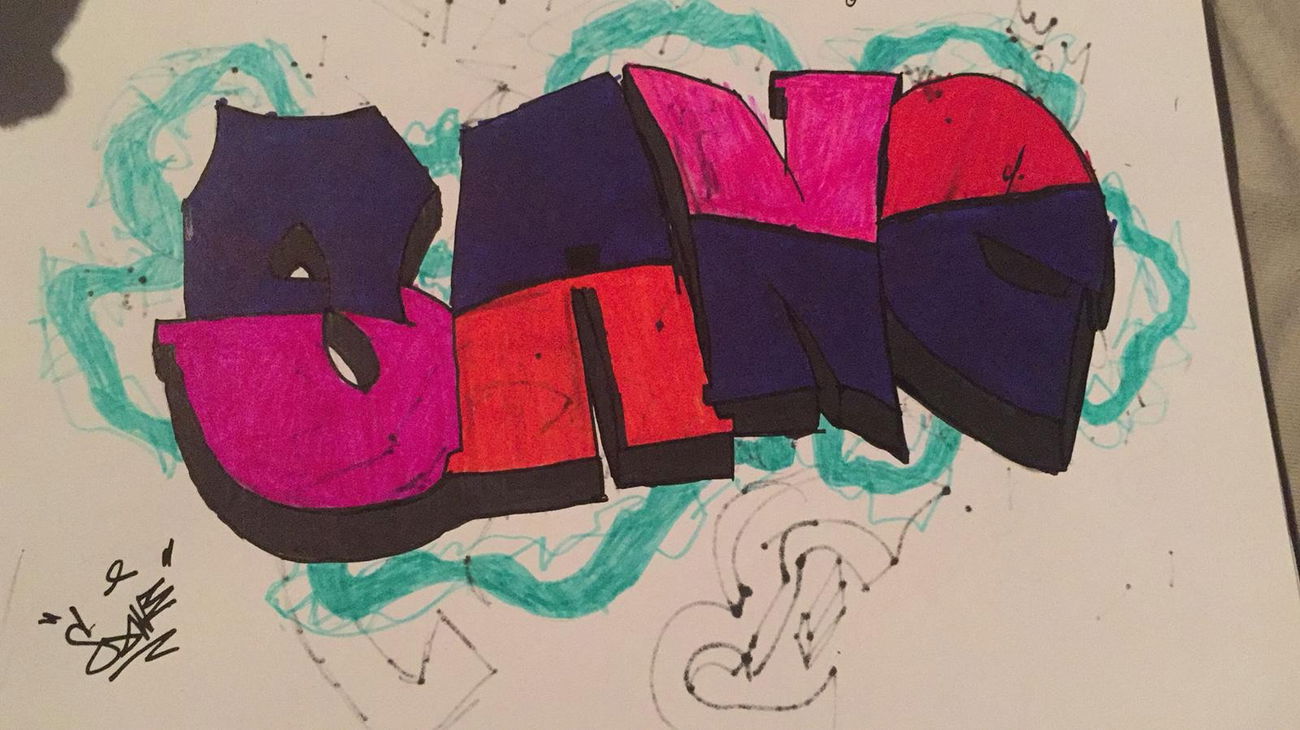 Graffiti Wall in Düsseldorf - Photo by SANE - SANE, Sketch (2018)