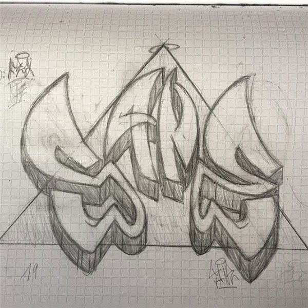 Graffiti Sketch - Photo by SANE (2019)