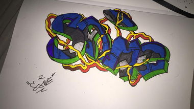 Graffiti Sketch in Düsseldorf - Photo by SANE - SANE, Sketch (2018)