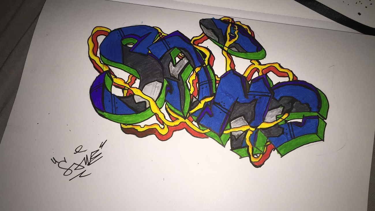 Graffiti Sketch in Düsseldorf - Photo by SANE - SANE, Sketch (2018)