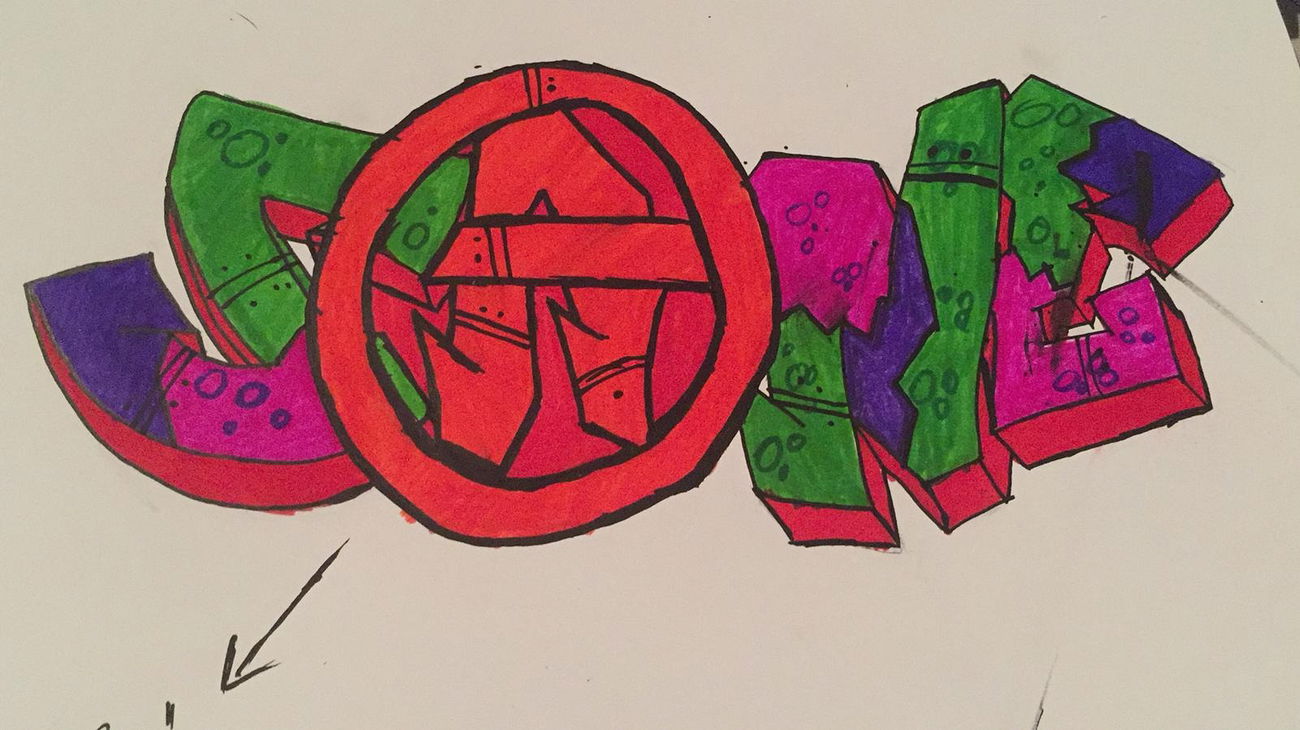 Graffiti Sketch in Düsseldorf - Photo by SANE - SANE, Sketch (2018)