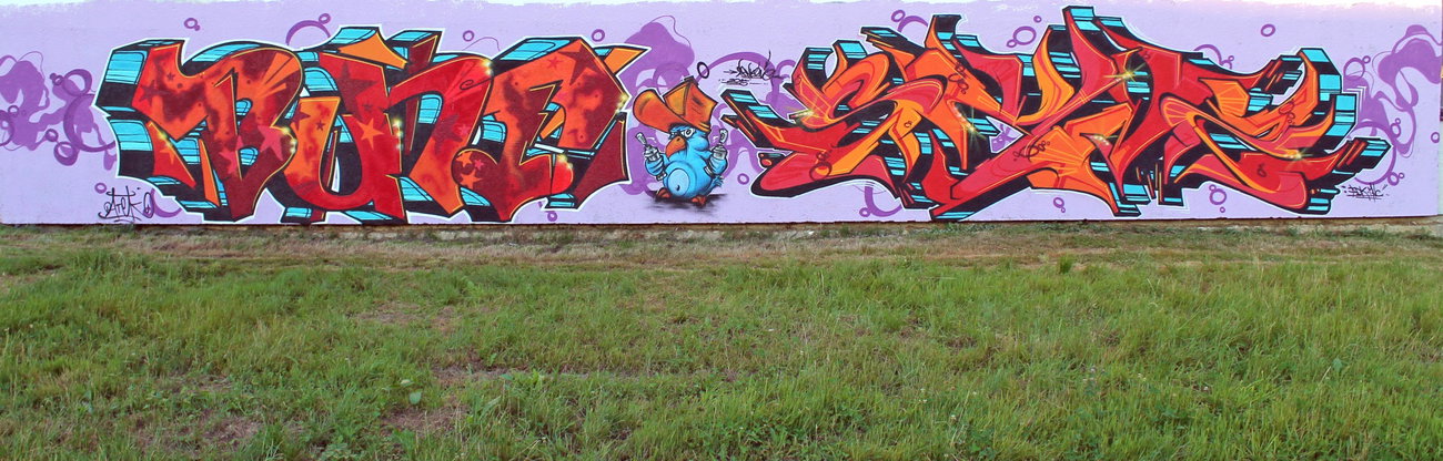 Graffiti Wall in Kutina - Photo by SANZONE - Burner, Flow, Croatia (2015)